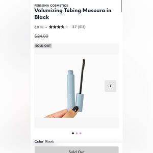 Persona Cosmetics Volumizing Tubing Mascara in Black